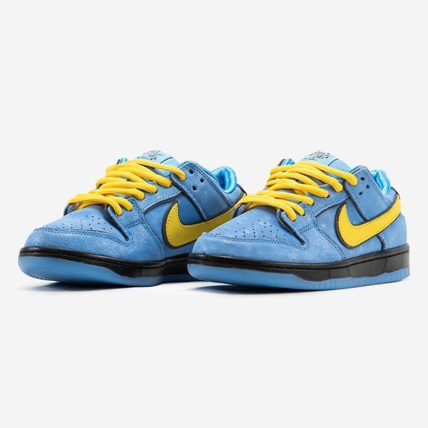 Кросівки Nike SB Dunk Low x Powerpuff Girls Blue Yellow Black 14556-Блакитний-36 фото