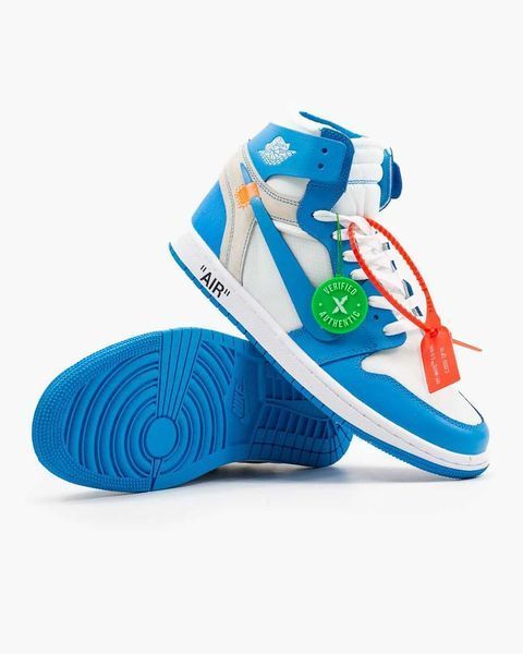 Кросівки Jordan 1Off-White 1 "Blue" 01663-Блакитний-41 фото