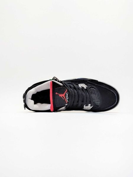 Кросівки Jordan Retro 4 Black Red Grey 01718-Чорний-36 фото