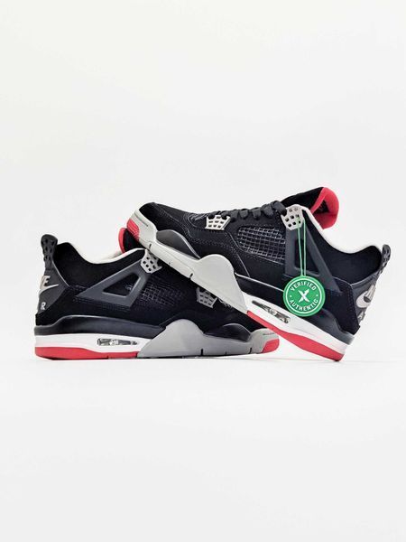 Кросівки Jordan Retro 4 Black Red Grey 01718-Чорний-36 фото