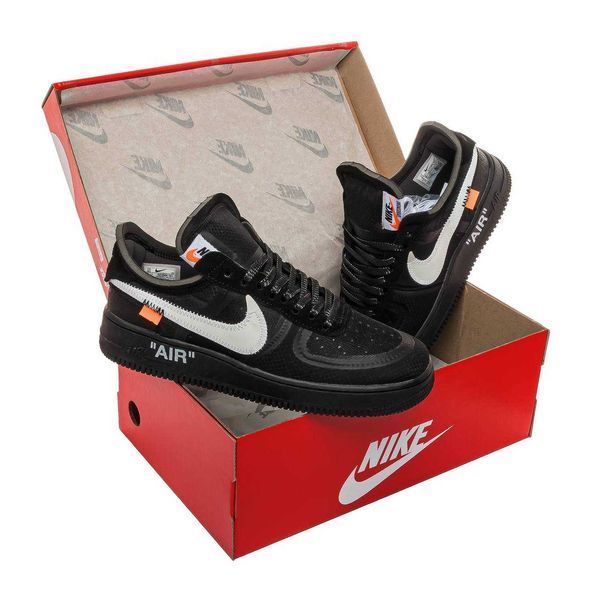 Кросівки Nike Air Force 1 Off-White Black 00847-Чорний-36 фото