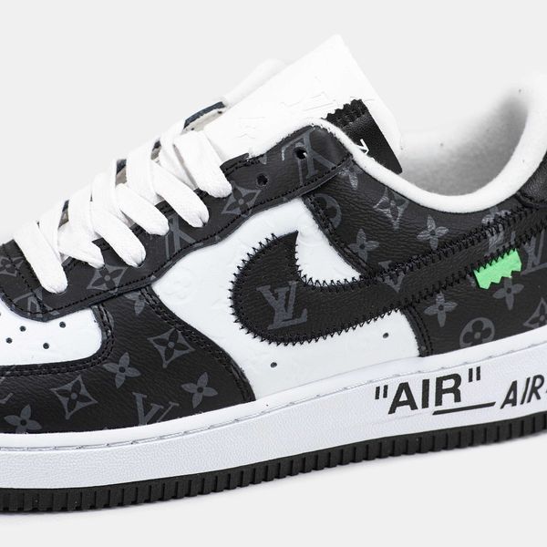 Кросівки Nike Air Force 1 Low By Virgil Abloh White Black x Louis Vuitton 14893-Чорний-36 фото