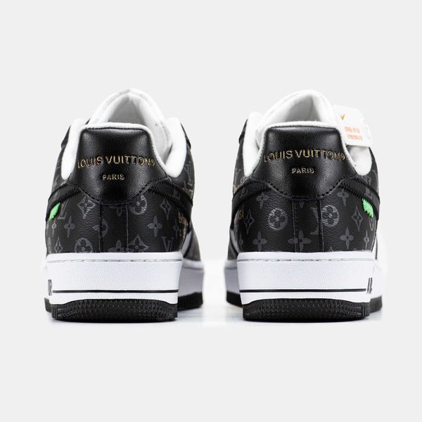 Кросівки Nike Air Force 1 Low By Virgil Abloh White Black x Louis Vuitton 14893-Чорний-36 фото