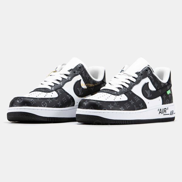 Кросівки Nike Air Force 1 Low By Virgil Abloh White Black x Louis Vuitton 14893-Чорний-36 фото