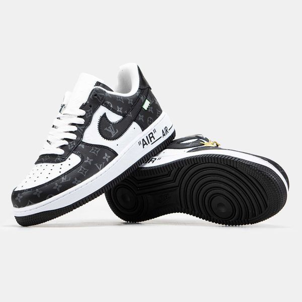 Кросівки Nike Air Force 1 Low By Virgil Abloh White Black x Louis Vuitton 14893-Чорний-36 фото