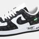 Кросівки Nike Air Force 1 Low By Virgil Abloh White Black x Louis Vuitton 14893-Чорний-36 фото 7
