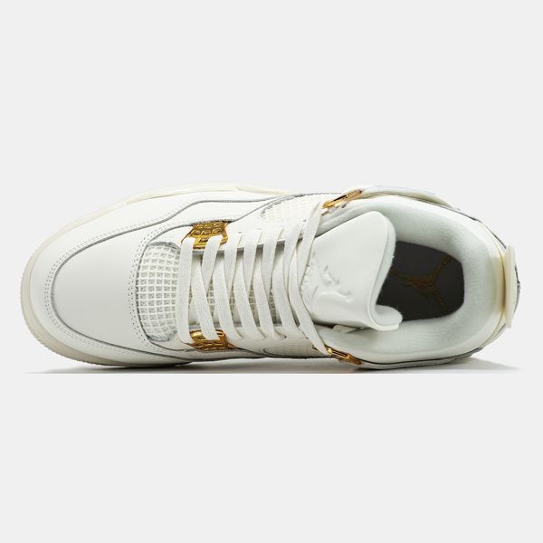 Кросівки Nike Air Jordan 4 Retro "Metallic Gold" 17845-Білий-36 фото