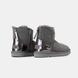 Уггі UGG Mini Grey Silver Zip Lacquer 10012-Сірий-37 фото 5