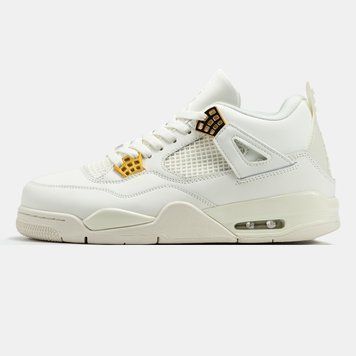 Кросівки Nike Air Jordan 4 Retro "Metallic Gold" 17845-Білий-37 фото