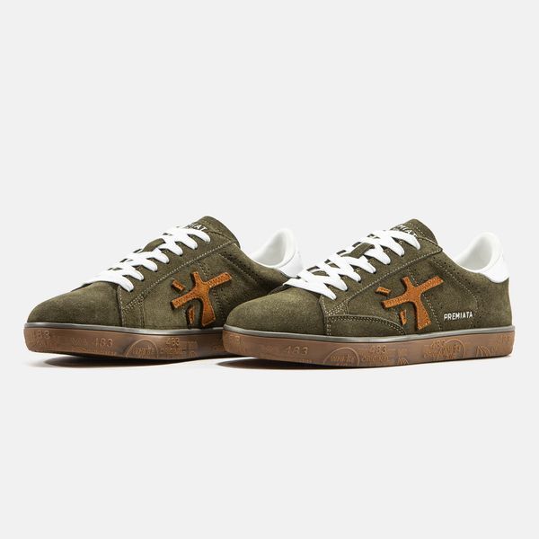 Кросівки Premiata Steven Khaki Brown White Premium 23530-Хакі-40 фото