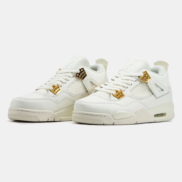 Кросівки Nike Air Jordan 4 Retro "Metallic Gold" 17845-Білий-37 фото