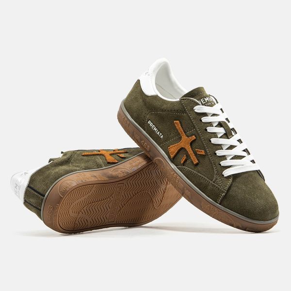 Кросівки Premiata Steven Khaki Brown White Premium 23530-Хакі-40 фото
