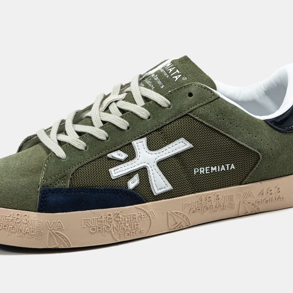Кросівки Premiata Steven Khaki Blue Beige 19753-Хакі-36 фото