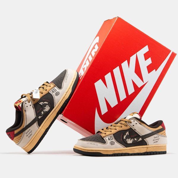 Кросівки Nike SB Dunk Low x Stussy 40th Brown Grey Beige 14560-Коричневий-36 фото