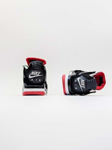 Кросівки Jordan Retro 4 Black Red Grey 01718-Чорний-44 фото