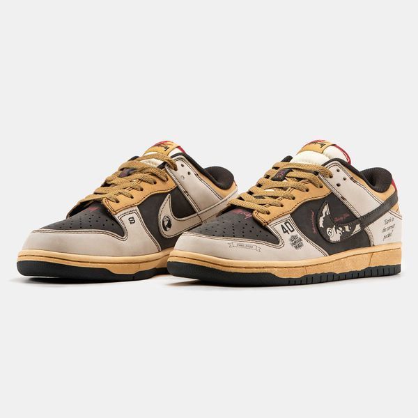 Кросівки Nike SB Dunk Low x Stussy 40th Brown Grey Beige 14560-Коричневий-37 фото