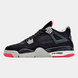 Кросівки Jordan Retro 4 Black Red Grey 01718-Чорний-44 фото 1