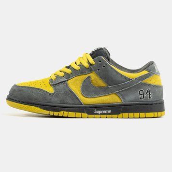 Кросівки Nike SB Dunk Low x Supreme Grey Yellow 23768-Мультиколір-40 фото