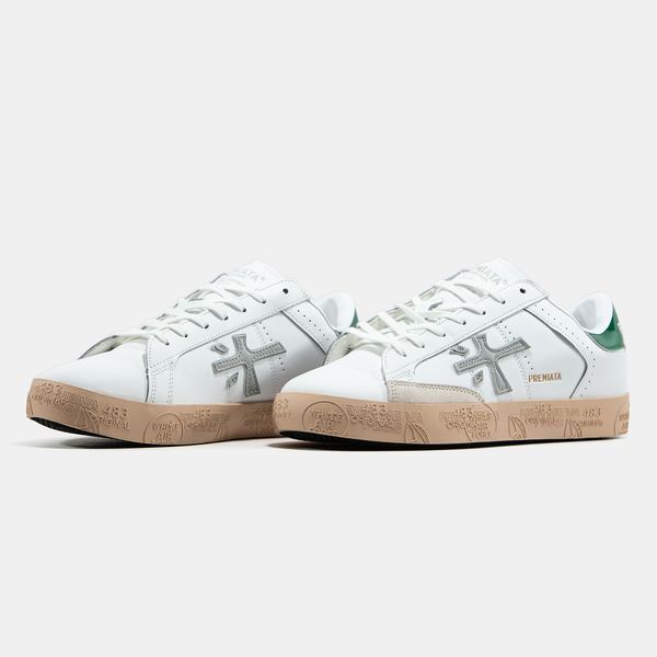 Кросівки Premiata Steven White Green Grey Beige 19754-Білий-36 фото