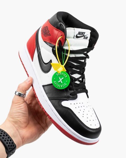 Кросівки Jordan Retro 1 Black Red White 01686-Мультиколір-36 фото