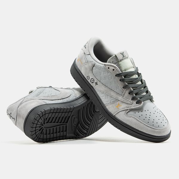 Кросівки Nike Air Jordan 1 Low x Travis Scott x Louis Vuitton Grey 23857-Сірий-40 фото