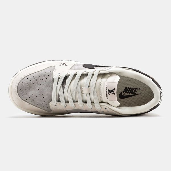 Кросівки Nike SB Dunk Low x Louis Vuitton Grey Black 14687-Бежевий-36 фото