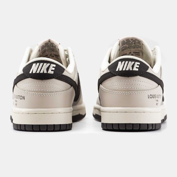 Кросівки Nike SB Dunk Low x Louis Vuitton Grey Black 14687-Бежевий-36 фото