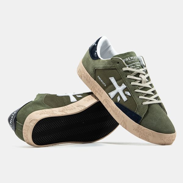Кросівки Premiata Steven Khaki Blue Beige 19753-Хакі-41 фото