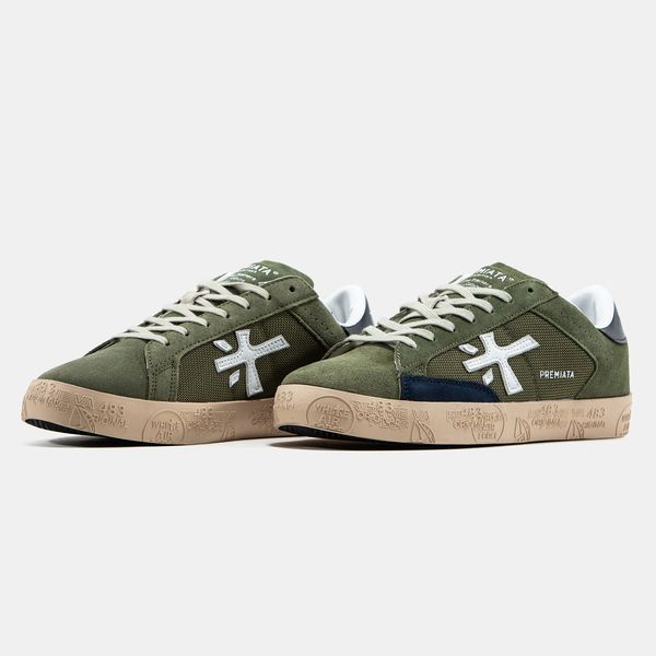 Кросівки Premiata Steven Khaki Blue Beige 19753-Хакі-41 фото