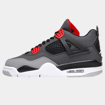 Кросівки Jordan 4 Retro Infrared Grey Red Black White 09784-Сірий-36 фото