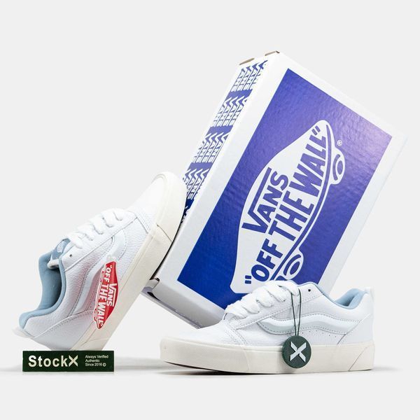 Кросівки Vans KNU Skool Leather Blue White 17448-Білий-36 фото