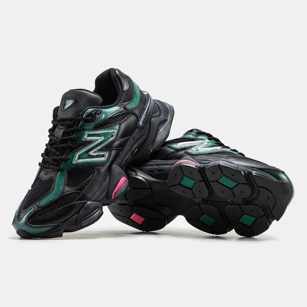 Кросівки New Balance 9060 x Mowalola Burglarwear Black Teal Pink 12233-Чорний-36 фото