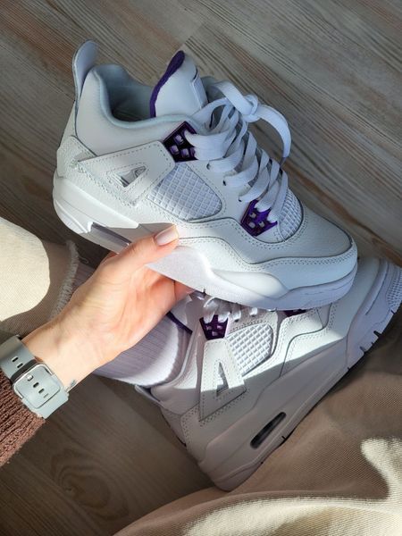 Кросівки Jordan 4 White Purple 06545-Білий-36 фото