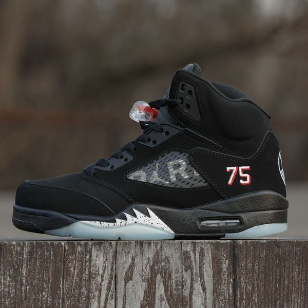 Кросівки Air Jordan 5 Black White 18408-Чорний-40 фото
