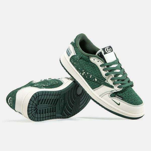 Кросівки Nike Air Jorgan 1 Low x Travis Scott x Gucci x Supreme 21650-Мультиколір-40 фото