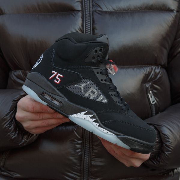 Кросівки Air Jordan 5 Black White 18408-Чорний-40 фото