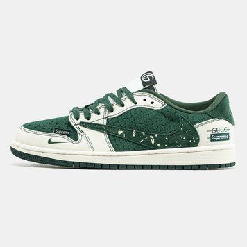 Кросівки Nike Air Jorgan 1 Low x Travis Scott x Gucci x Supreme 21650-Мультиколір-41 фото
