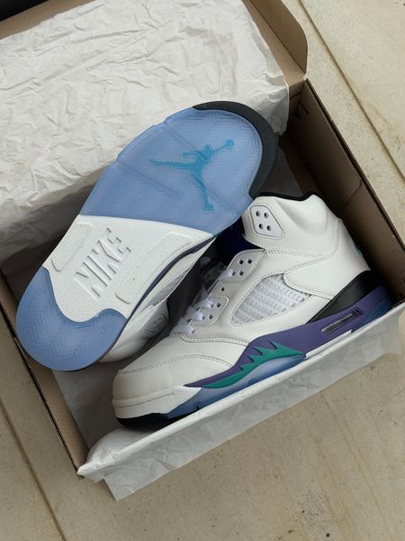 Кросівки Air Jordan 5 Retro &lsquo;GRAPE 22817-Білий-41 фото