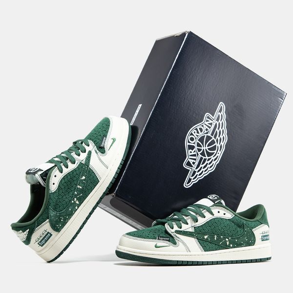 Кросівки Nike Air Jorgan 1 Low x Travis Scott x Gucci x Supreme 21650-Мультиколір-41 фото