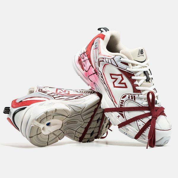 Кросівки New Balance 530 White Red Custom 23401-Мультиколір-36 фото