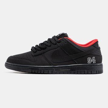 Кросівки Supreme x Nike SB Dunk Low Black 21617-Чорний-36 фото