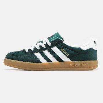 Кросівки Adidas x Gucci Gazelle Green Velvet 11075-Зелений-38 фото