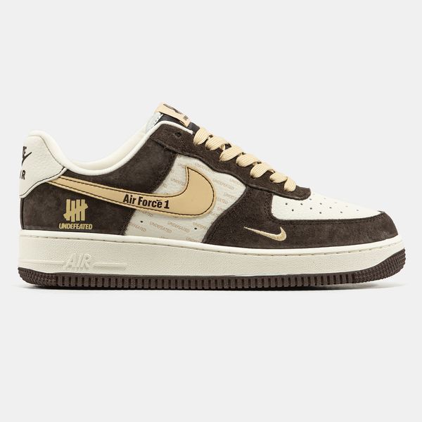 Кросівки Nike Air Force 1 x Undefeated Brown Beige 24173-Коричневий-41 фото