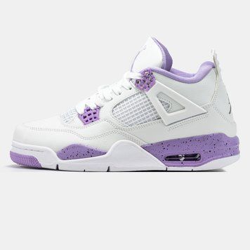 Кросівки Nike Air Jordan 4 White Purple 19607-Білий-36 фото
