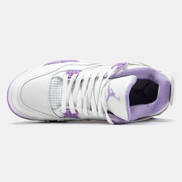 Кросівки Nike Air Jordan 4 White Purple 19607-Білий-36 фото