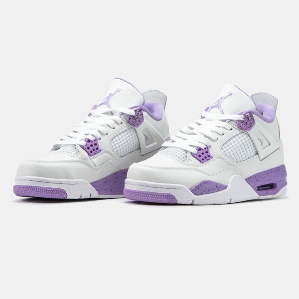 Кросівки Nike Air Jordan 4 White Purple 19607-Білий-36 фото