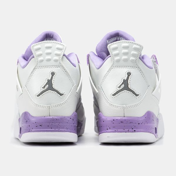 Кросівки Nike Air Jordan 4 White Purple 19607-Білий-36 фото