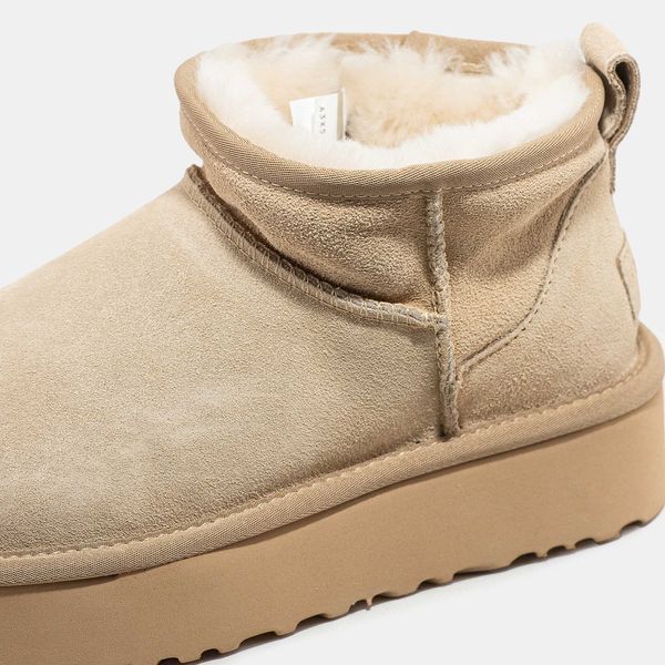 Уггі Ugg Classic Ultra Mini Platform Beige 13420-Бежевий-36 фото
