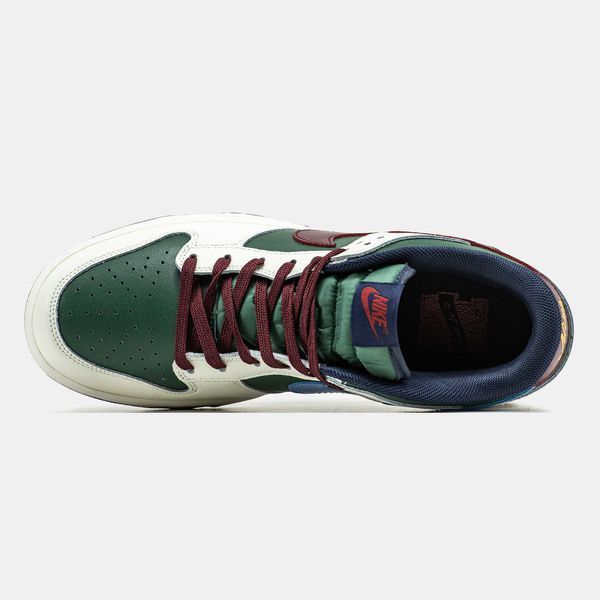 Кросівки Nike SB Dunk Low White Green Bordo 17518-Мультиколір-36 фото