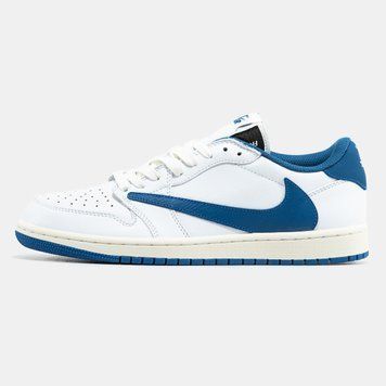 Кросівки Nike Air Jordan 1 Low x Travis Scott White Blue 20709-Білий-40 фото